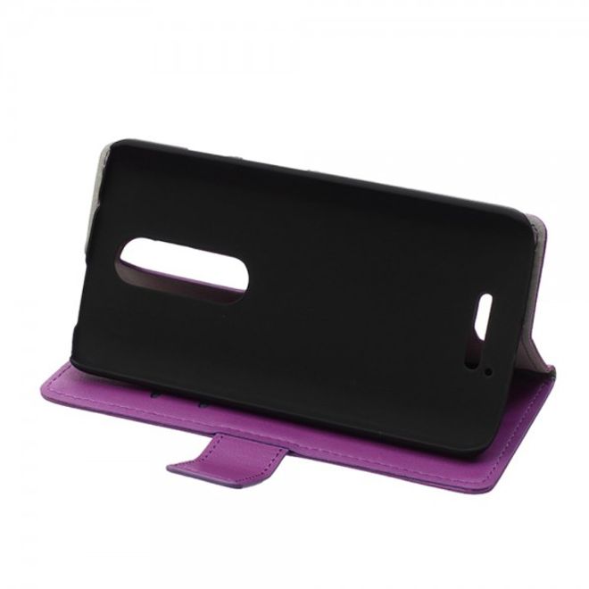Motorola Moto X Force Magnetisches Leder Flip Case mit Standfunktion - purpur