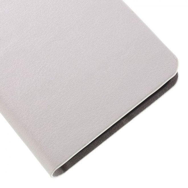 Huawei Nexus 6P Trendige Crazy Horse Leder Cover Hülle mit Standfunktion - weiss