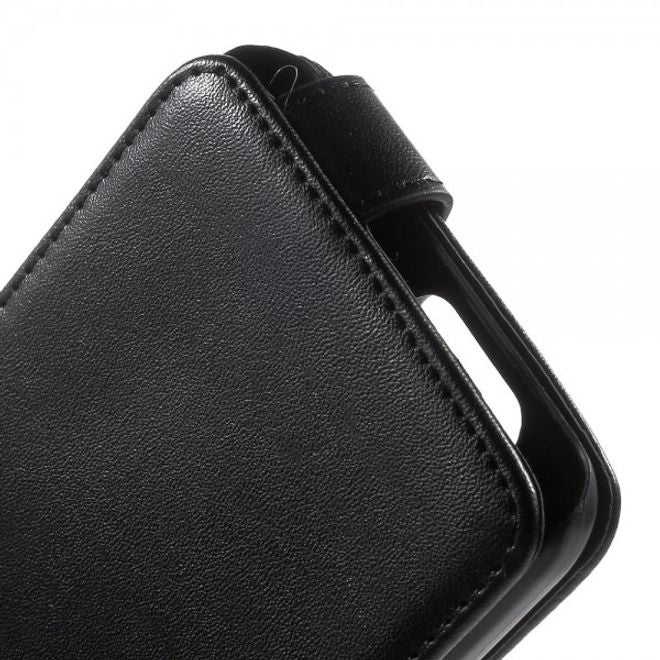 Huawei Nexus 6P Schlichte, magnetische Leder Case Hülle vertikal - schwarz