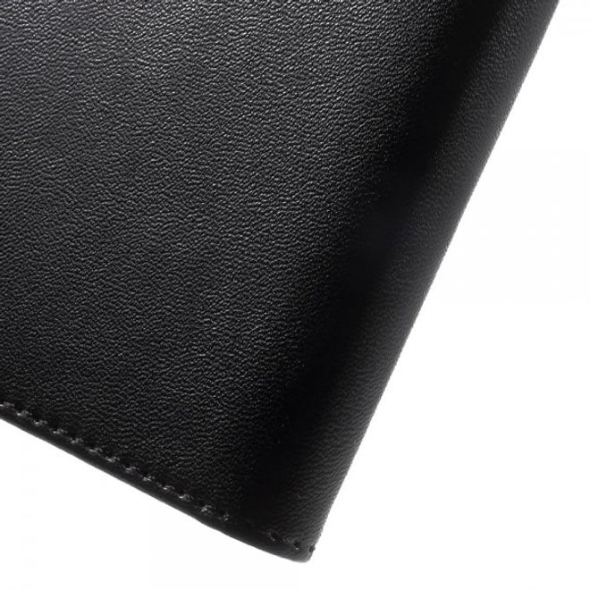 Huawei Nexus 6P Schlichte, magnetische Leder Case Hülle vertikal - schwarz