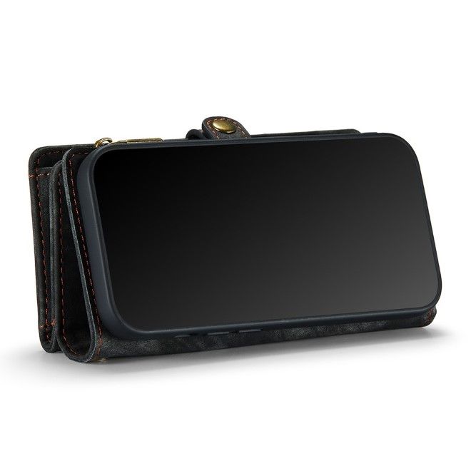 Caseme - iPhone 8 Plus / 7 Plus Hülle - 2 in 1 Portemonnaie und abnehmbares Plastik Cover - grau