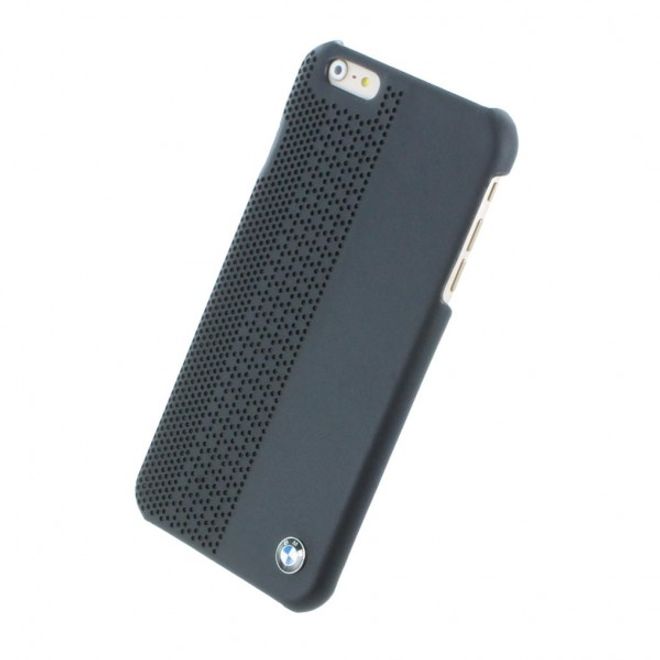 iPhone 6 Plus/6S Plus BMW Signature Gelochte Collection Hart Plastik Hülle mit Lederüberzug - blau