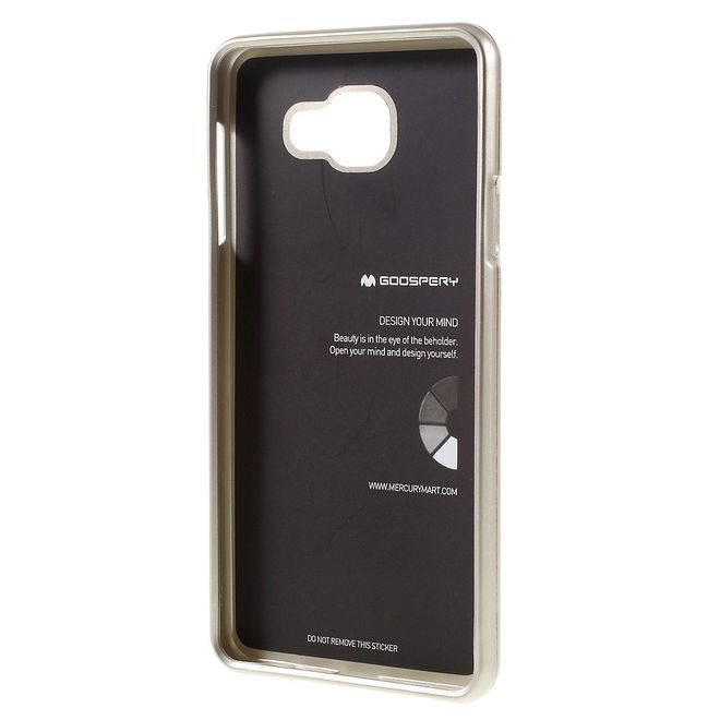 Goospery - Hülle für Samsung Galaxy A7 (2016) - Cover aus elastischem Gummi - i Jelly Series - gold