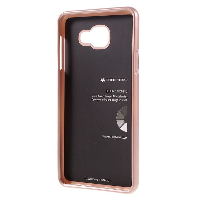 Goospery - Hülle für Samsung Galaxy A7 (2016) - Cover aus elastischem Gummi - i Jelly Series - rosagold