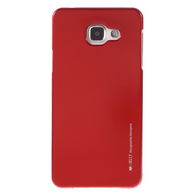 Goospery - Hülle für Samsung Galaxy A7 (2016) - Cover aus elastischem Gummi - i Jelly Series - rot