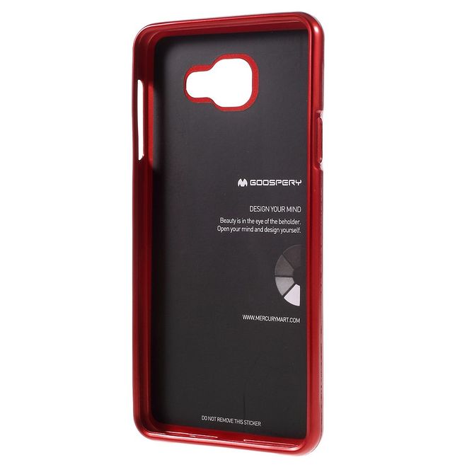 Goospery - Hülle für Samsung Galaxy A7 (2016) - Cover aus elastischem Gummi - i Jelly Series - rot