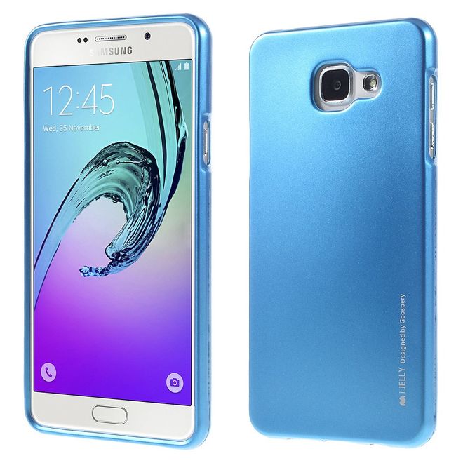 Goospery - Hülle für Samsung Galaxy A7 (2016) - Cover aus elastischem Gummi - i Jelly Series - blau
