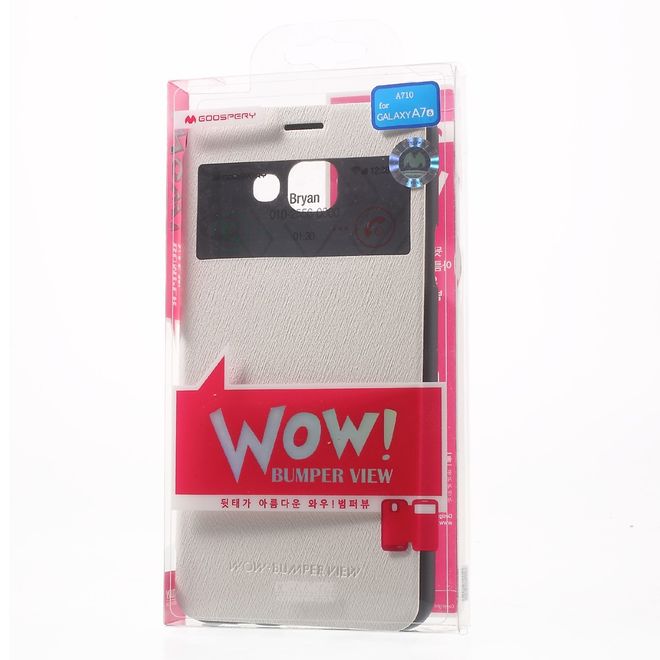 Goospery - Cover für Samsung Galaxy A7 (2016) - Handyhülle aus Plastik - Wow Bumper Series - weiss