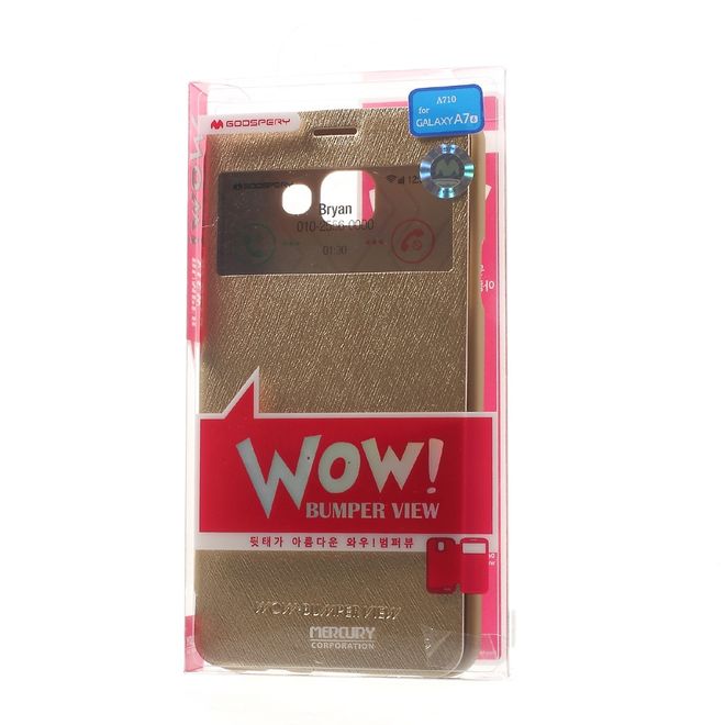 Goospery - Cover für Samsung Galaxy A7 (2016) - Handyhülle aus Plastik - Wow Bumper Series - gold