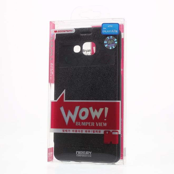 Goospery - Cover für Samsung Galaxy A7 (2016) - Handyhülle aus Plastik - Wow Bumper Series - schwarz