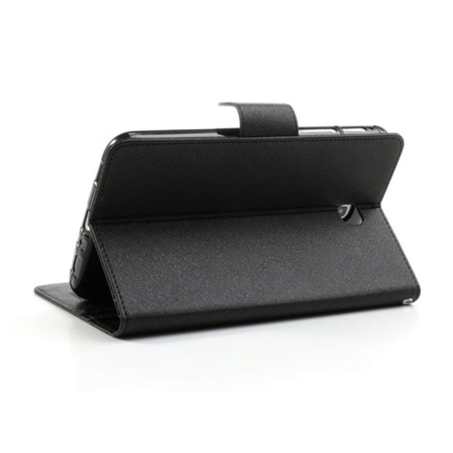 Goospery - Samsung Galaxy Tab 3 7.0 Hülle - Tablet Bookcover - Fancy Diary Series - schwarz