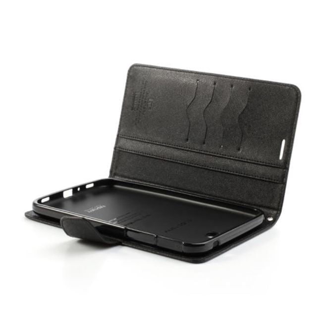 Goospery - Samsung Galaxy Tab 3 7.0 Hülle - Tablet Bookcover - Fancy Diary Series - schwarz