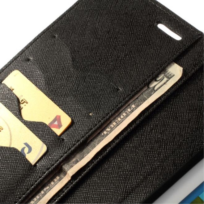 Goospery - Samsung Galaxy Tab 3 7.0 Hülle - Tablet Bookcover - Fancy Diary Series - schwarz