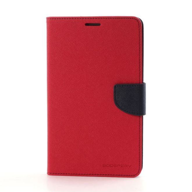 Goospery - Samsung Galaxy Tab 3 7.0 Hülle - Tablet Bookcover - Fancy Diary Series - rot/navy