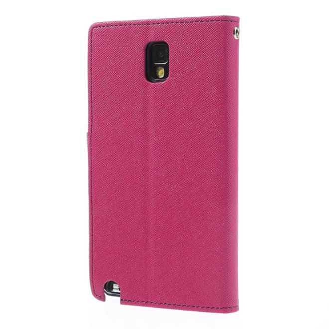Goospery - Samsung Galaxy Note 3 Hülle - Handy Bookcover - Fancy Diary Series - pink/navy