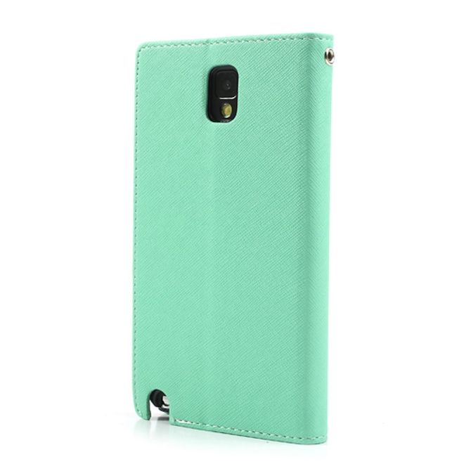 Goospery - Samsung Galaxy Note 3 Hülle - Handy Bookcover - Fancy Diary Series - mint/navy
