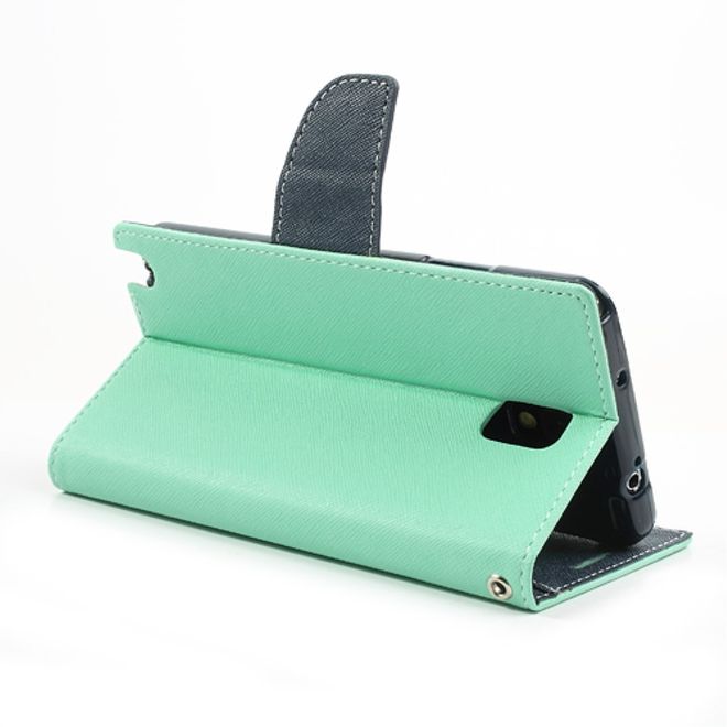 Goospery - Samsung Galaxy Note 3 Hülle - Handy Bookcover - Fancy Diary Series - mint/navy