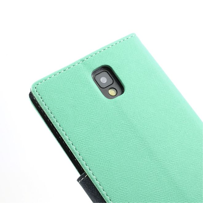 Goospery - Samsung Galaxy Note 3 Hülle - Handy Bookcover - Fancy Diary Series - mint/navy