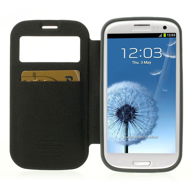 Goospery - Cover für Samsung Galaxy S3 - Handyhülle aus Plastik - Wow Bumper Series - grau