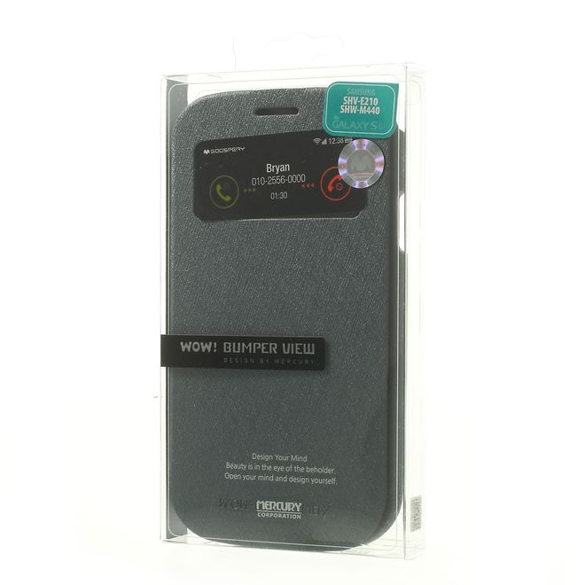 Goospery - Cover für Samsung Galaxy S3 - Handyhülle aus Plastik - Wow Bumper Series - grau