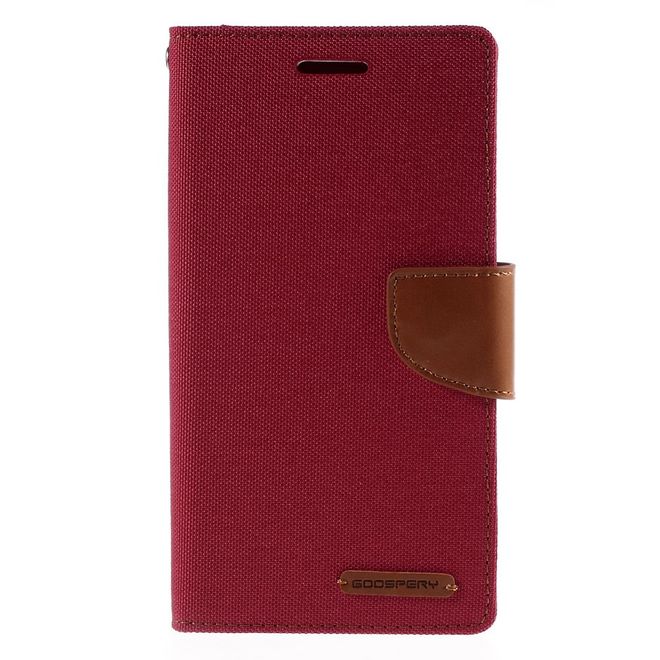 Goospery - Hülle für LG G4 - Bookcover- Canvas Diary Series - rot/camel