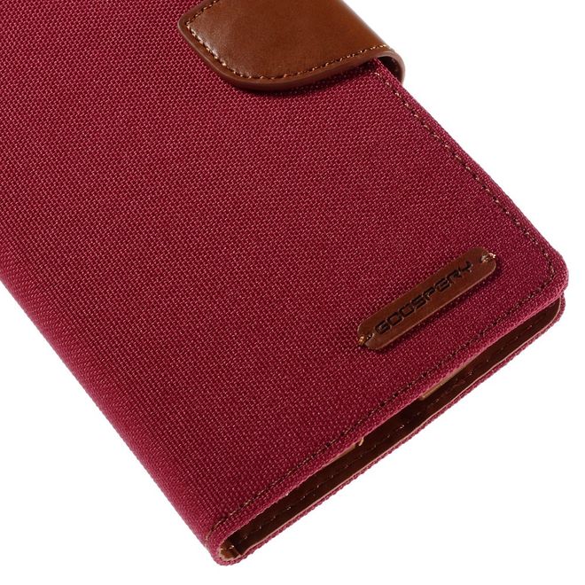 Goospery - Hülle für LG G4 - Bookcover- Canvas Diary Series - rot/camel
