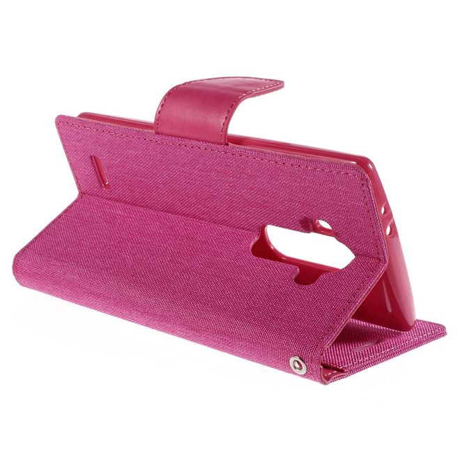 Goospery - Hülle für LG G4 - Bookcover- Canvas Diary Series - pink