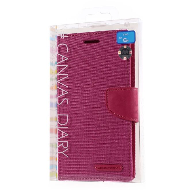 Goospery - Hülle für LG G4 - Bookcover- Canvas Diary Series - pink
