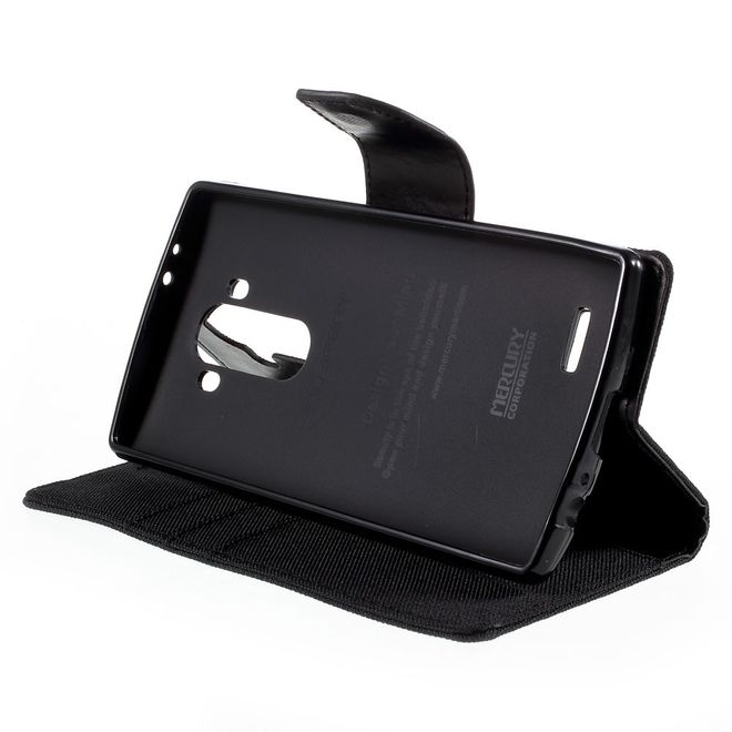 Goospery - Hülle für LG G4 - Bookcover- Canvas Diary Series - schwarz