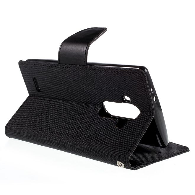 Goospery - Hülle für LG G4 - Bookcover- Canvas Diary Series - schwarz