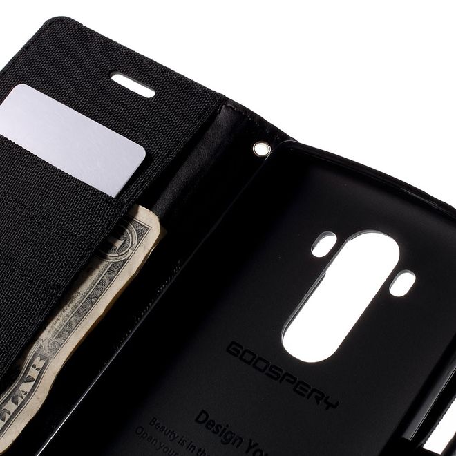 Goospery - Hülle für LG G4 - Bookcover- Canvas Diary Series - schwarz