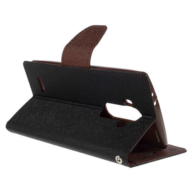 Goospery - LG G4 Hülle - Handy Bookcover - Fancy Diary Series - schwarz/braun