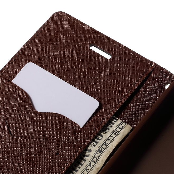 Goospery - LG G4 Hülle - Handy Bookcover - Fancy Diary Series - schwarz/braun