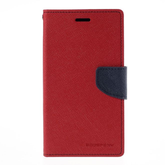 Goospery - LG G4 Hülle - Handy Bookcover - Fancy Diary Series - rot/navy