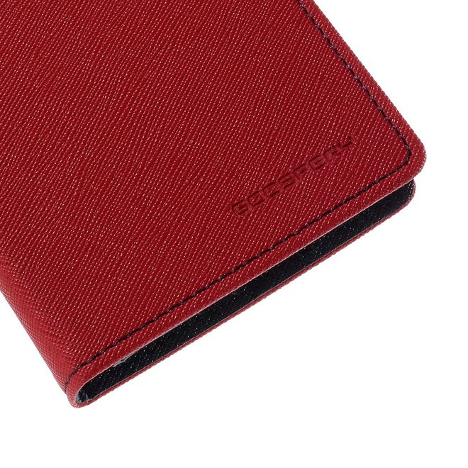 Goospery - LG G4 Hülle - Handy Bookcover - Fancy Diary Series - rot/navy