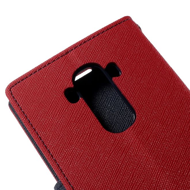 Goospery - LG G4 Hülle - Handy Bookcover - Fancy Diary Series - rot/navy