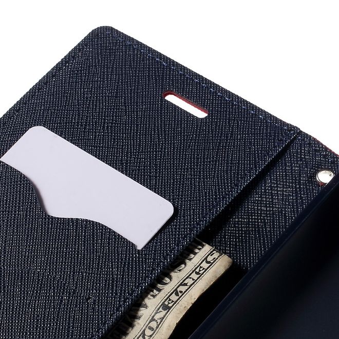 Goospery - LG G4 Hülle - Handy Bookcover - Fancy Diary Series - rot/navy