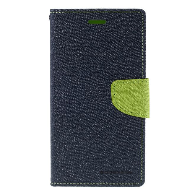 Goospery - LG G4 Hülle - Handy Bookcover - Fancy Diary Series - navy/lime