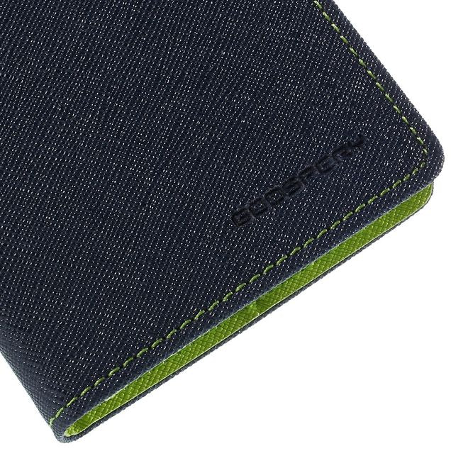 Goospery - LG G4 Hülle - Handy Bookcover - Fancy Diary Series - navy/lime
