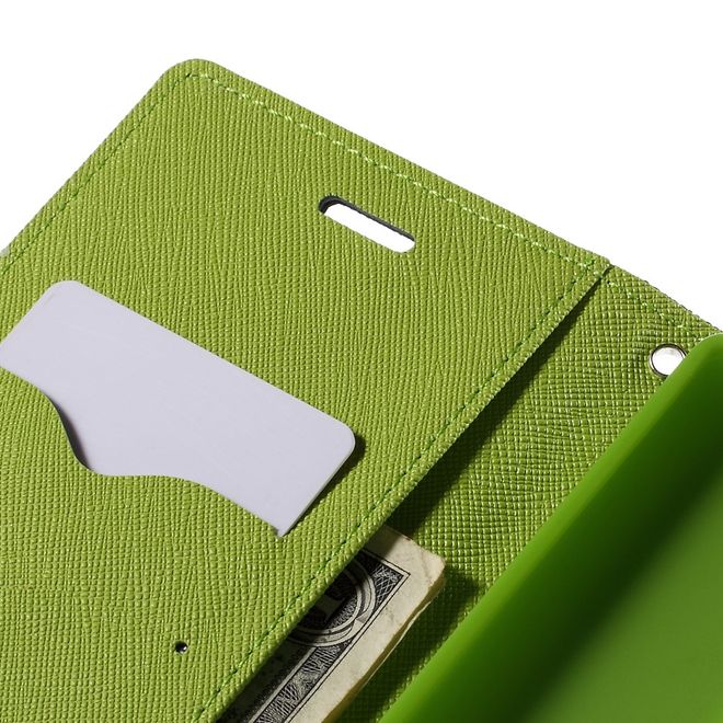 Goospery - LG G4 Hülle - Handy Bookcover - Fancy Diary Series - navy/lime