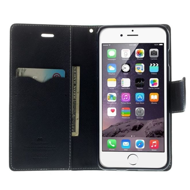 Goospery - LG G4 Hülle - Handy Bookcover - Fancy Diary Series - mint/navy