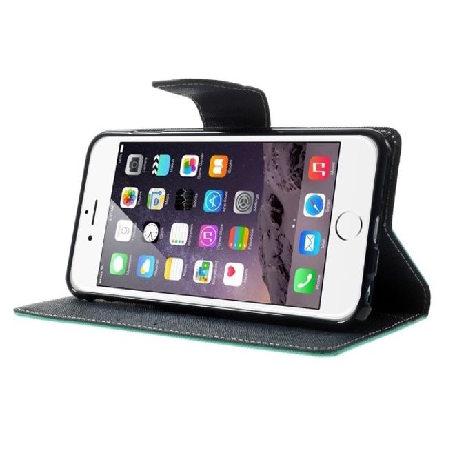 Goospery - Samsung Galaxy Note 4 Hülle - Handy Bookcover - Fancy Diary Series - mint/navy