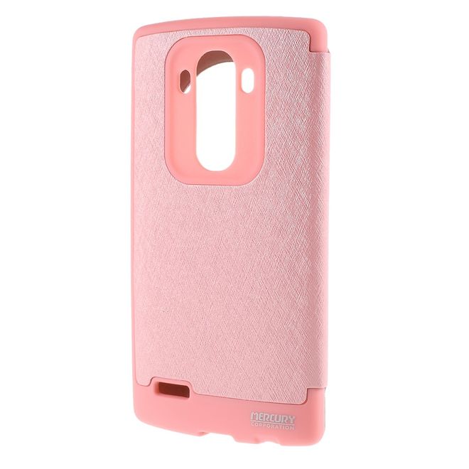 Goospery - LG G4 Hülle - Handy Plastik Bookcover - WOW Bumper Series - rosa