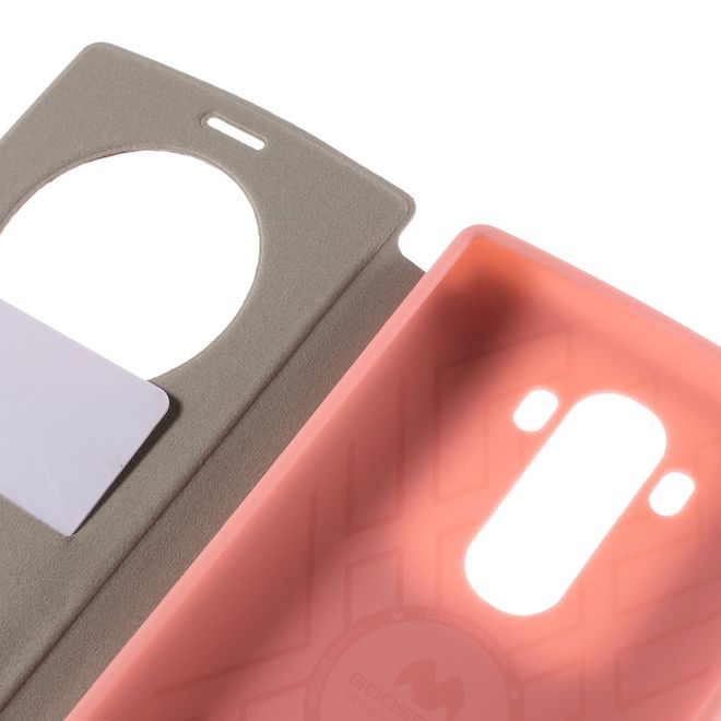 Goospery - LG G4 Hülle - Handy Plastik Bookcover - WOW Bumper Series - rosa