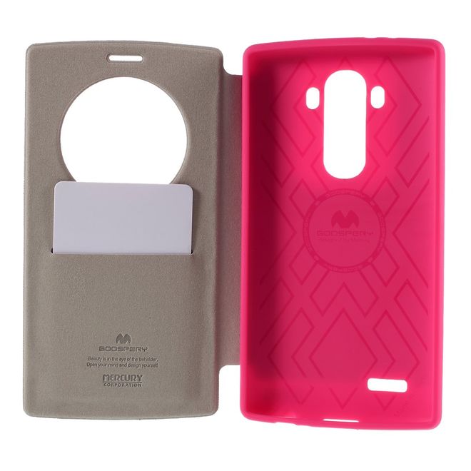 Goospery - LG G4 Hülle - Handy Plastik Bookcover - WOW Bumper Series - pink