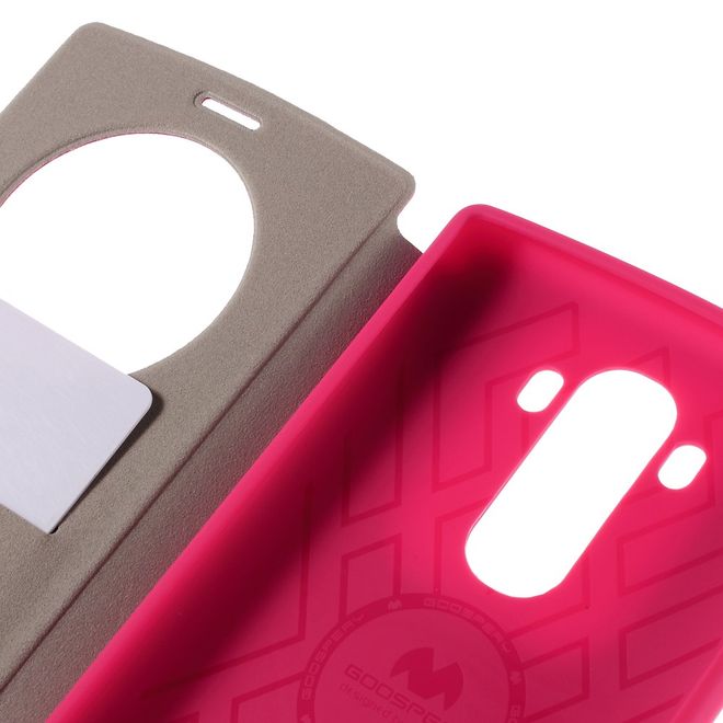 Goospery - LG G4 Hülle - Handy Plastik Bookcover - WOW Bumper Series - pink