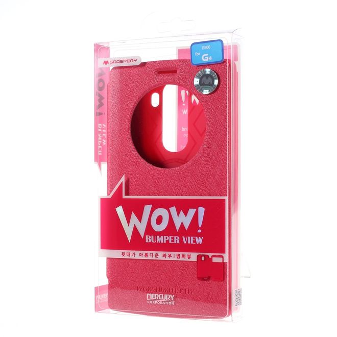 Goospery - LG G4 Hülle - Handy Plastik Bookcover - WOW Bumper Series - pink