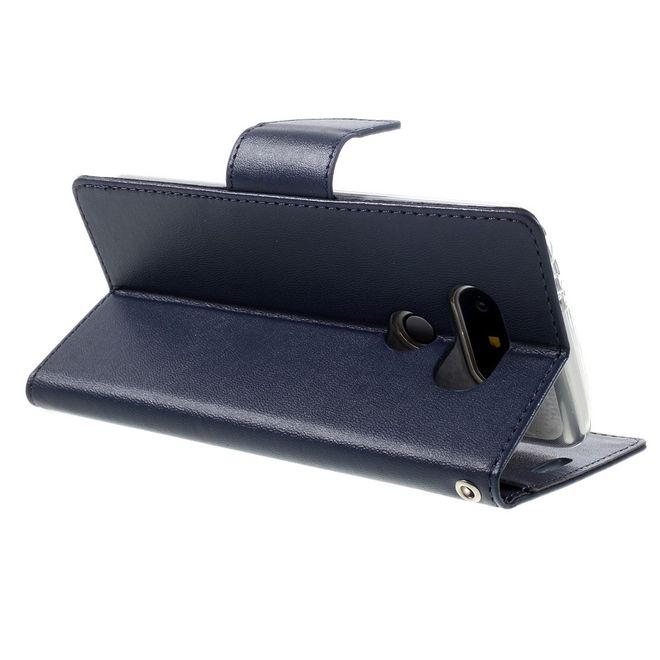 Goospery - Handyhülle für LG G5 - Case aus Leder - Bravo Diary Series - navy