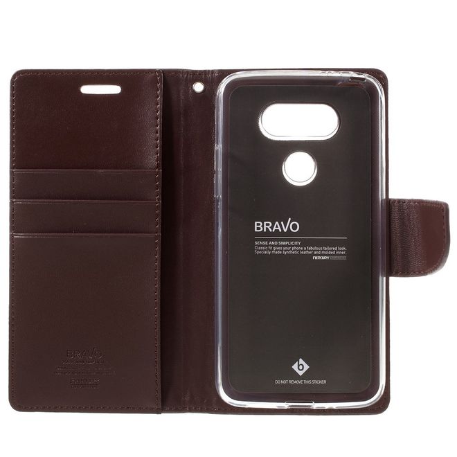 Goospery - Handyhülle für LG G5 - Case aus Leder - Bravo Diary Series - braun