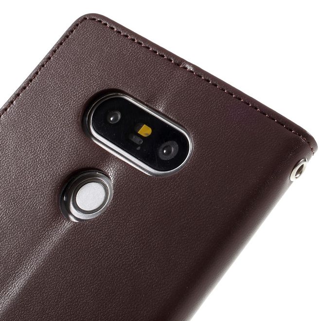 Goospery - Handyhülle für LG G5 - Case aus Leder - Bravo Diary Series - braun